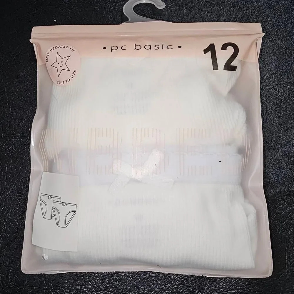 NWT Petit Clair Basics Girls 2pc Panty Set 12‎